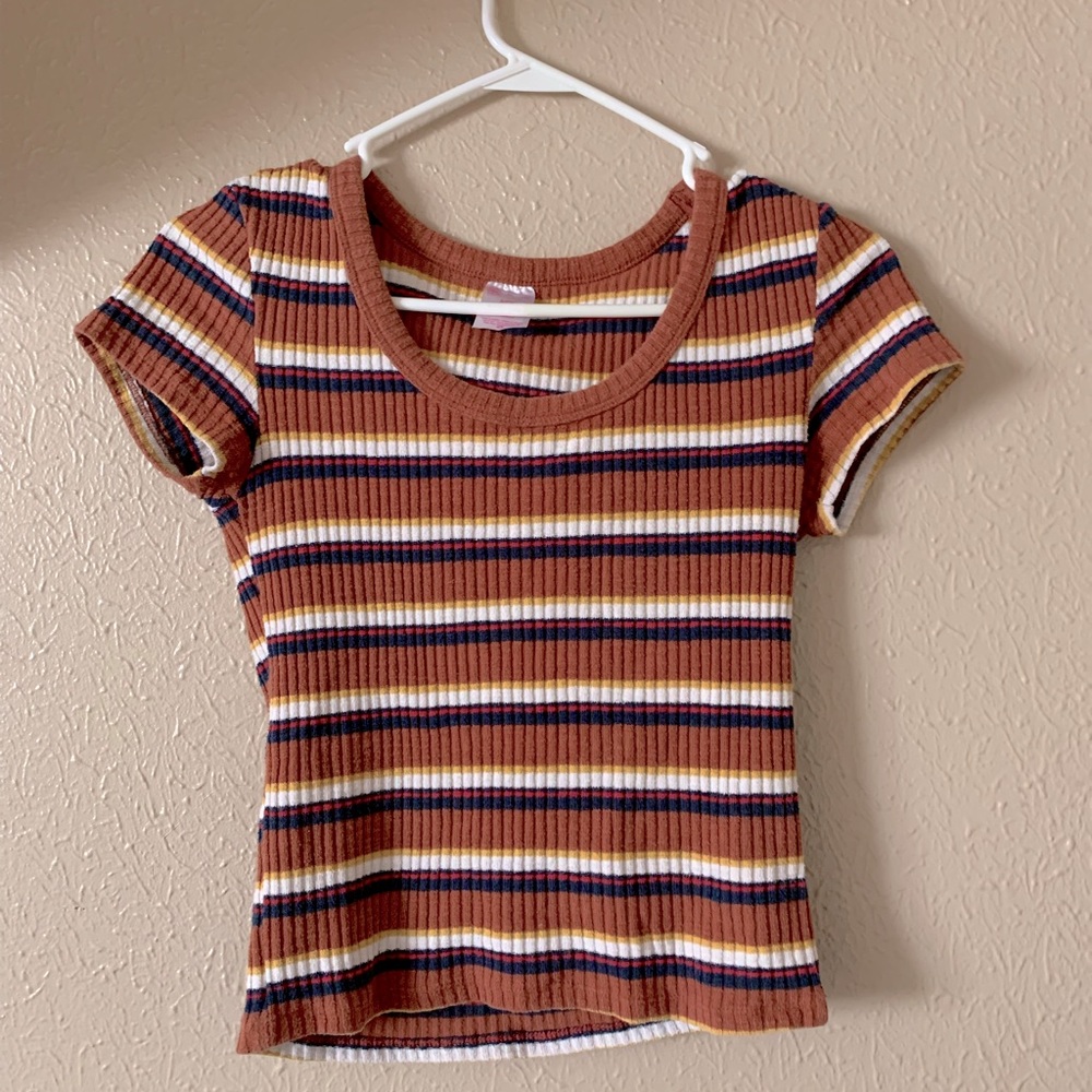 Multi colored striped tee